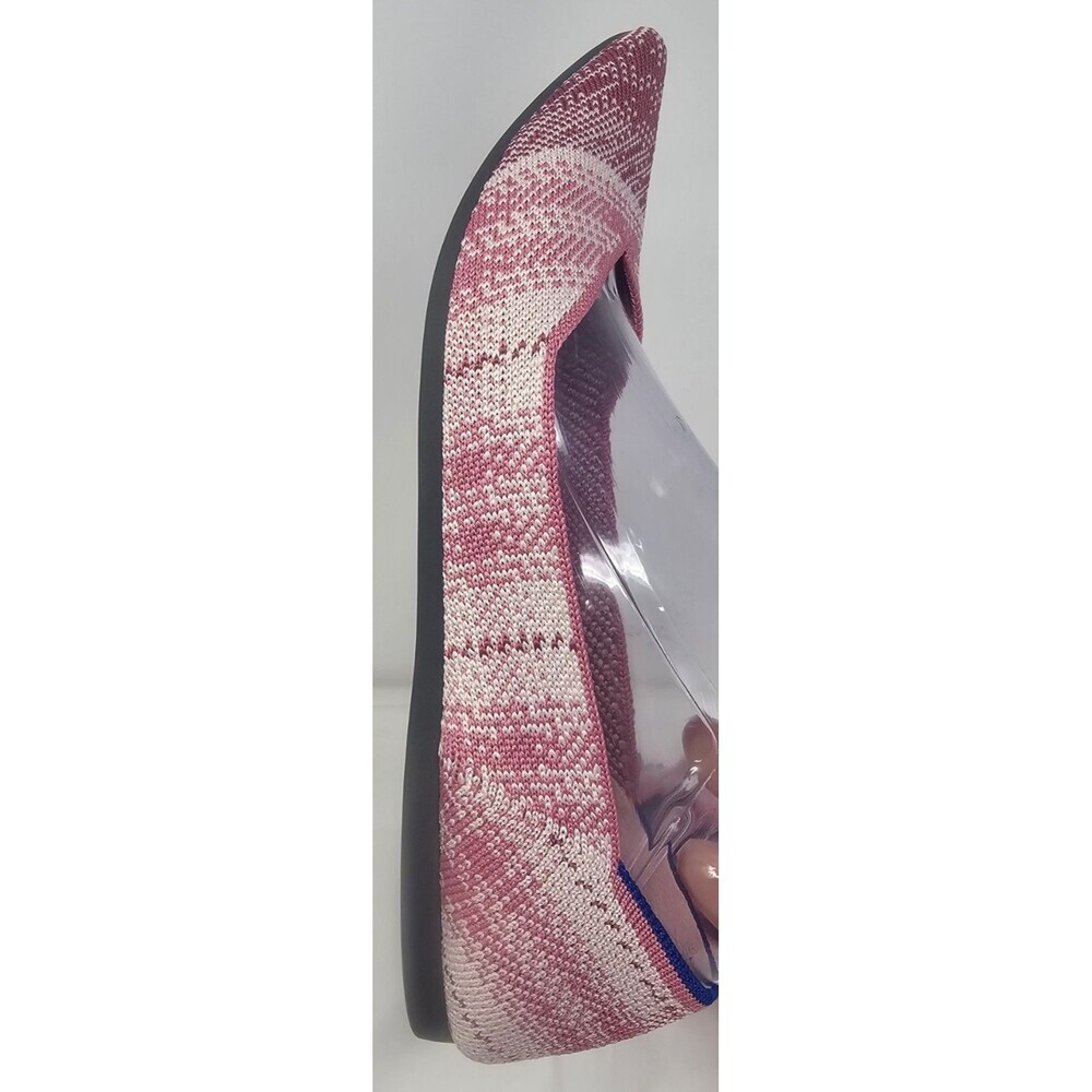 Rothy’s The Point Pink Plaid Limited Edition Breast Cancer Slip On Flats Size 8 - Picture 4 of 13